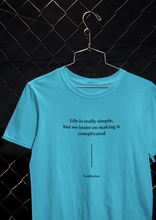 Load image into Gallery viewer, Life Is Really Simple Quotes Women Half Sleeves T-shirt- KidsFashionVilla