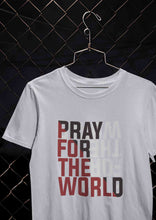 Load image into Gallery viewer, Pray For The World Women Half Sleeves T-shirt- KidsFashionVilla