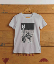 Load image into Gallery viewer, Statue Of Liberty Print Women Half Sleeves T-shirt- KidsFashionVilla