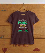 Load image into Gallery viewer, Crazy Person Funny Quotes Women Half Sleeves T-shirt- KidsFashionVilla