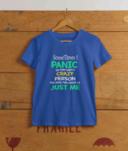 Load image into Gallery viewer, Crazy Person Funny Quotes Women Half Sleeves T-shirt- KidsFashionVilla