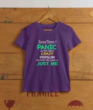 Load image into Gallery viewer, Crazy Person Funny Quotes Women Half Sleeves T-shirt- KidsFashionVilla