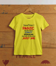 Load image into Gallery viewer, Crazy Person Funny Quotes Women Half Sleeves T-shirt- KidsFashionVilla