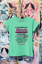 Load image into Gallery viewer, Bossy Bitch Attitude Women Half Sleeves T-shirt- KidsFashionVilla
