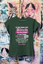 Load image into Gallery viewer, Bossy Bitch Attitude Women Half Sleeves T-shirt- KidsFashionVilla