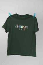 Load image into Gallery viewer, Choose Happy Always Women Half Sleeves T-shirt- KidsFashionVilla