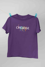 Load image into Gallery viewer, Choose Happy Always Women Half Sleeves T-shirt- KidsFashionVilla