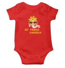 Load image into Gallery viewer, My Friend Ganesha Rompers for Baby Girl- FunkyTradition FunkyTradition