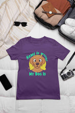 Load image into Gallery viewer, Home Is Where My Dog Is Mens Half Sleeves T-shirt- KidsFashionVilla