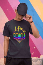 Load image into Gallery viewer, Life Is A Beach Mens Half Sleeves T-shirt- KidsFashionVilla