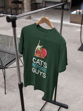 Load image into Gallery viewer, Cats Before Guys Women Half Sleeves T-shirt- KidsFashionVilla
