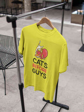 Load image into Gallery viewer, Cats Before Guys Women Half Sleeves T-shirt- KidsFashionVilla