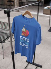 Load image into Gallery viewer, Cats Before Guys Women Half Sleeves T-shirt- KidsFashionVilla