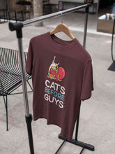 Load image into Gallery viewer, Cats Before Guys Women Half Sleeves T-shirt- KidsFashionVilla