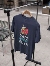 Load image into Gallery viewer, Cats Before Guys Women Half Sleeves T-shirt- KidsFashionVilla
