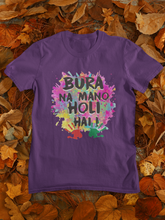 Load image into Gallery viewer, Bura Na Mano Holi Hai Women Half Sleeves T-shirt- KidsFashionVilla