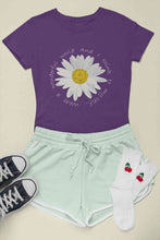 Load image into Gallery viewer, Wonderful World And I Think To My Self What A Slogan Women Half Sleeves T-shirt- KidsFashionVilla