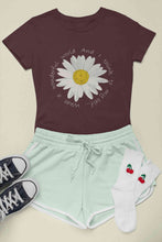 Load image into Gallery viewer, Wonderful World And I Think To My Self What A Slogan Women Half Sleeves T-shirt- KidsFashionVilla