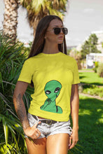 Load image into Gallery viewer, Alien Smoking Women Half Sleeves T-shirt- KidsFashionVilla