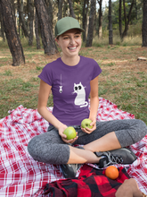 Load image into Gallery viewer, Cat Staring At Fish Women Half Sleeves T-shirt- KidsFashionVilla