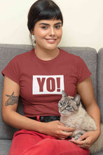 Load image into Gallery viewer, Yo Women Half Sleeves T-shirt- KidsFashionVilla