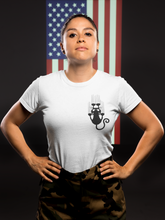 Load image into Gallery viewer, Sliding Cat Women Half Sleeves T-shirt- KidsFashionVilla