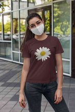 Load image into Gallery viewer, Cute Daisy Minimal Nature Cute Flower Graphic Women Half Sleeves T-shirt- KidsFashionVilla