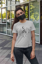 Load image into Gallery viewer, Moon And Hand Print Women Half Sleeves T-shirt- KidsFashionVilla