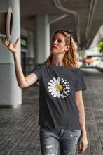 Load image into Gallery viewer, Cute Butterfly Daizy Graphic Women Half Sleeves T-shirt- KidsFashionVilla