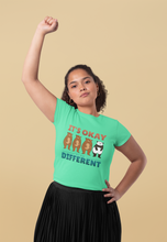 Load image into Gallery viewer, Its Okay To be Different Women Half Sleeves T-shirt- KidsFashionVilla