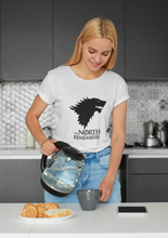 Load image into Gallery viewer, The North Remembers Web Series Women Half Sleeves T-shirt- KidsFashionVilla