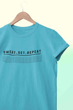 Load image into Gallery viewer, Sweat Set Repeat Women Half Sleeves T-shirt- KidsFashionVilla