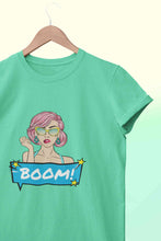 Load image into Gallery viewer, Boom Women Half Sleeves T-shirt- KidsFashionVilla