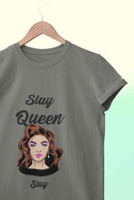 Load image into Gallery viewer, Slay Queen Women Half Sleeves T-shirt- KidsFashionVilla
