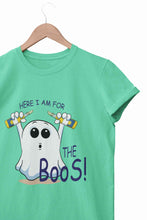 Load image into Gallery viewer, Here For The Boos Mens Half Sleeves T-shirt- KidsFashionVilla