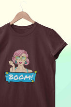 Load image into Gallery viewer, Boom Women Half Sleeves T-shirt- KidsFashionVilla