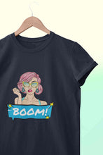 Load image into Gallery viewer, Boom Women Half Sleeves T-shirt- KidsFashionVilla