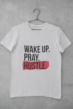 Load image into Gallery viewer, Wake Pray Hustle Women Half Sleeves T-shirt- FunkyTeesClub - Funky Tees Club