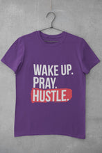 Load image into Gallery viewer, Wake Pray Hustle Women Half Sleeves T-shirt- FunkyTeesClub - Funky Tees Club