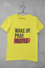 Load image into Gallery viewer, Wake Pray Hustle Women Half Sleeves T-shirt- FunkyTeesClub - Funky Tees Club