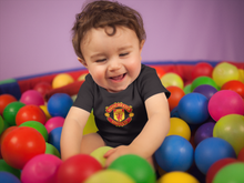 Load image into Gallery viewer, Manchester United Black Rompers for Baby Boy - KidsFashionVilla