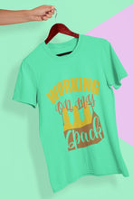 Load image into Gallery viewer, Working On My Six Pack Women Half Sleeves T-shirt- FunkyTeesClub - Funky Tees Club