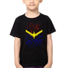 Load image into Gallery viewer, Captain Marvel Logo Half Sleeves T-Shirt for Boy-KidsFashionVilla