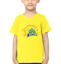 Load image into Gallery viewer, IPL CSK Chennai SuperKings Half Sleeves T-Shirt for Boys and Kids-KidsFashionVilla