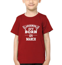 Load image into Gallery viewer, Legends are Born in March Half Sleeves T-Shirt for Boy-KidsFashionVilla