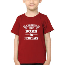 Load image into Gallery viewer, Legends are Born in February Half Sleeves T-Shirt for Boy-KidsFashionVilla