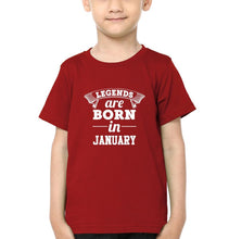 Load image into Gallery viewer, Legends are Born in January Half Sleeves T-Shirt for Boy-KidsFashionVilla
