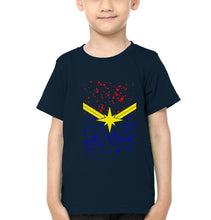 Load image into Gallery viewer, Captain Marvel Logo Half Sleeves T-Shirt for Boy-KidsFashionVilla