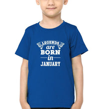 Load image into Gallery viewer, Legends are Born in January Half Sleeves T-Shirt for Boy-KidsFashionVilla