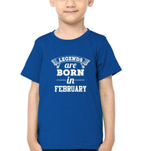 Load image into Gallery viewer, Legends are Born in February Half Sleeves T-Shirt for Boy-KidsFashionVilla